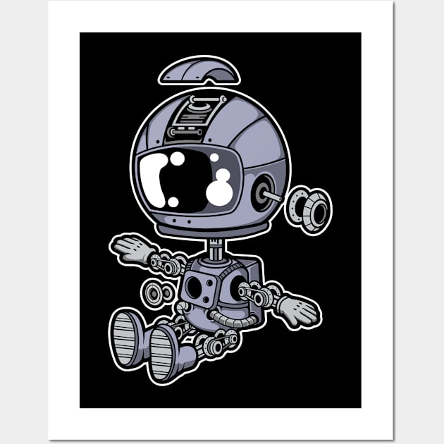 Astronaut Robot Wall Art by ArtisticParadigms